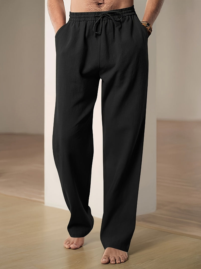 Oak & Coral | Men's Linen Drawstring Pants