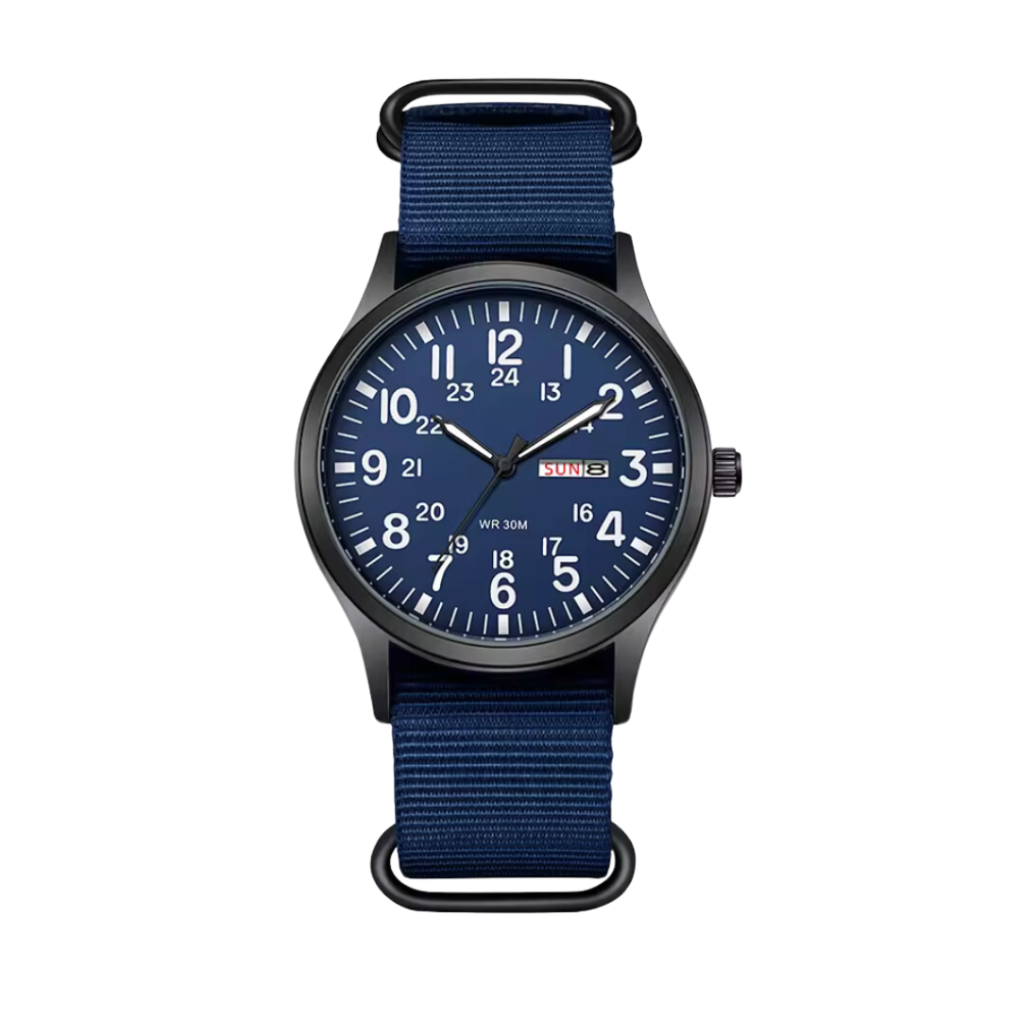 Oak & Coral | Men's Military Field Watch with Luminous Dial