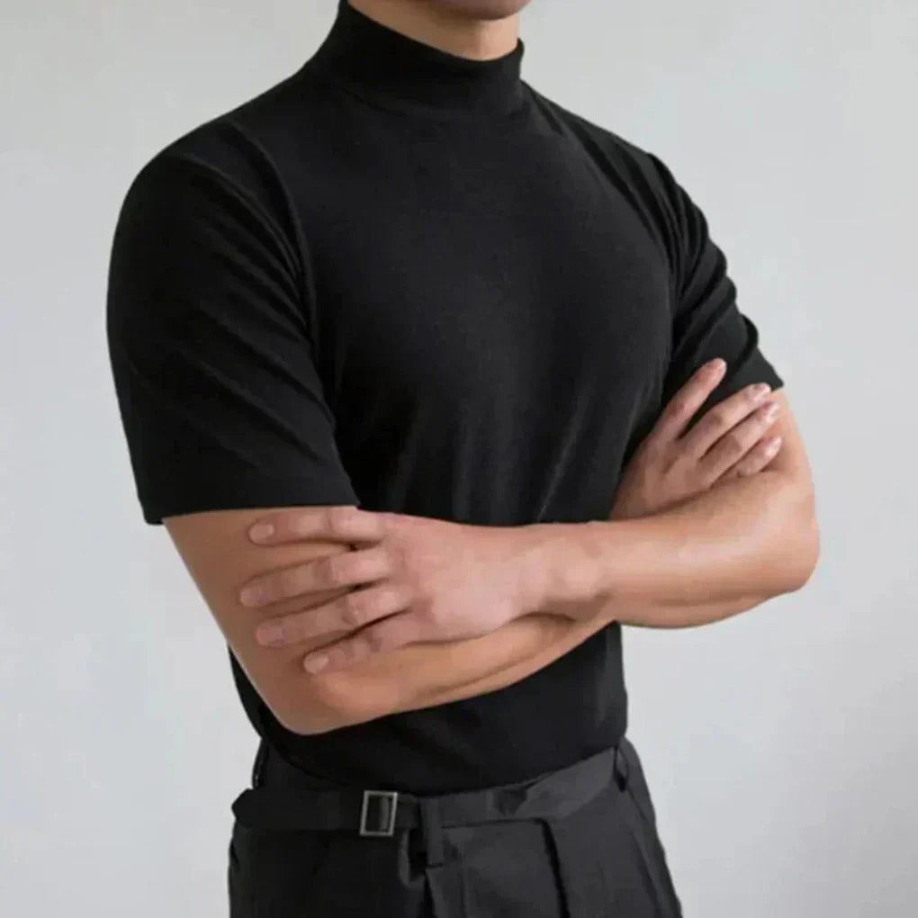 Oak & Coral | Men's Mock Neck T-Shirt