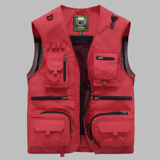 Oak & Coral | Men's Multi-Pocket Outdoor Vest