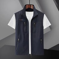 Oak & Coral | Men's Versatile Multi-Pocket Zipper Vest