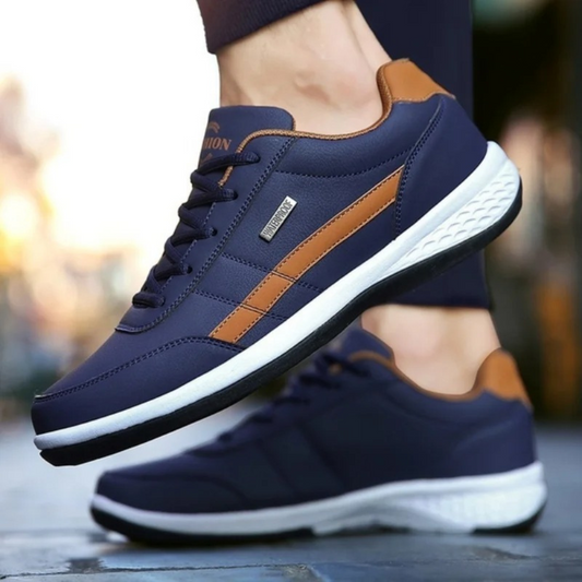 Oak & Coral | Men's Orthopedic Sneakers with Side Stripe