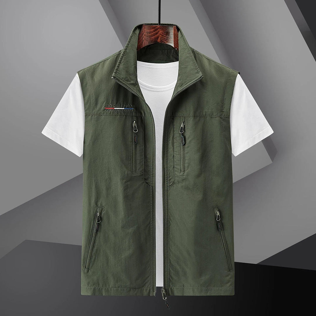 Oak & Coral | Men's Outdoor Utility Vest with Zip Pockets