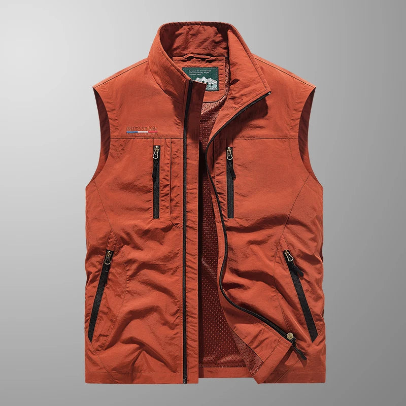 Oak & Coral | Men's Outdoor Vest with Multiple Pockets