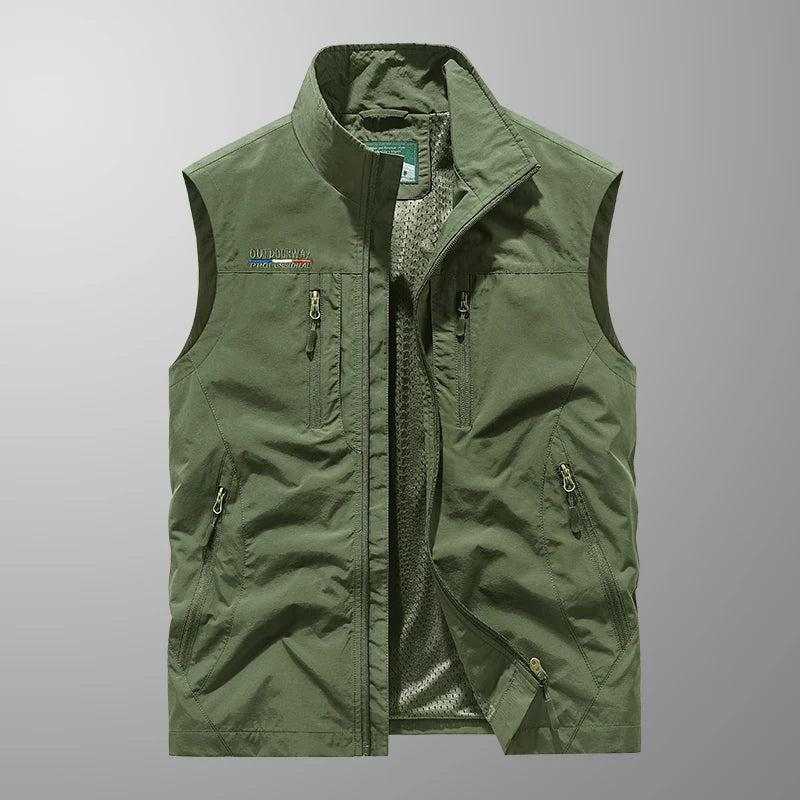 Oak & Coral | Men's Outdoor Vest with Multiple Pockets