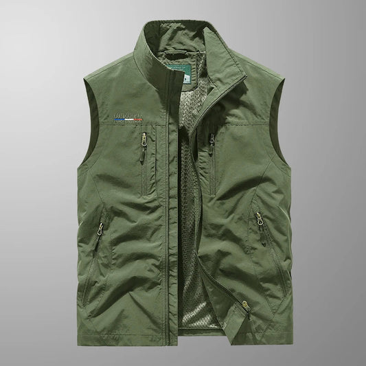 Oak & Coral | Men's Outdoor Vest with Multiple Pockets