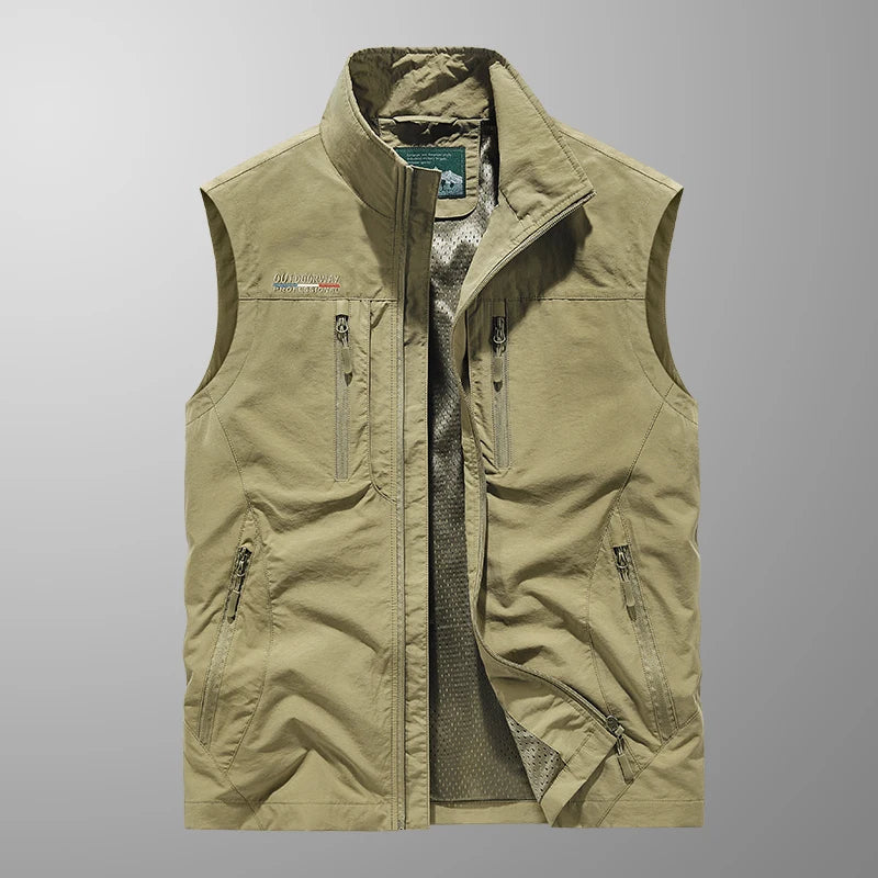 Oak & Coral | Men's Outdoor Vest with Multiple Pockets