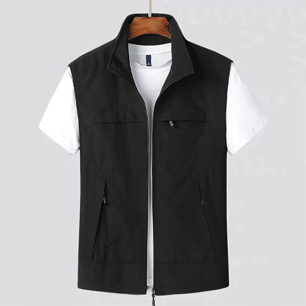 Oak & Coral | Men's Outdoor Zip Vest with Multiple Pockets