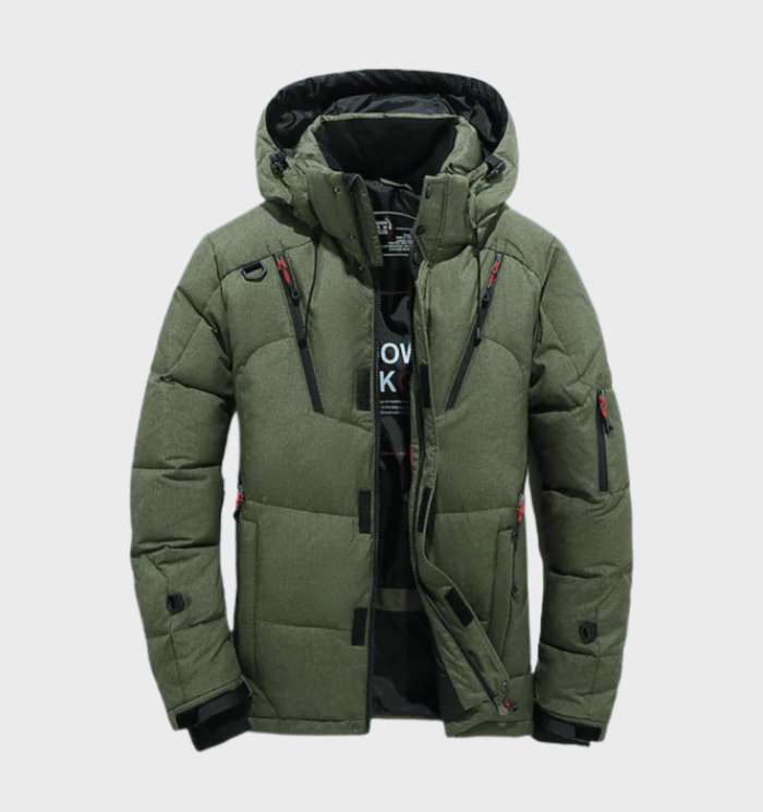 Oak & Coral | Men's Padded Parka Winter Jacket with Hood