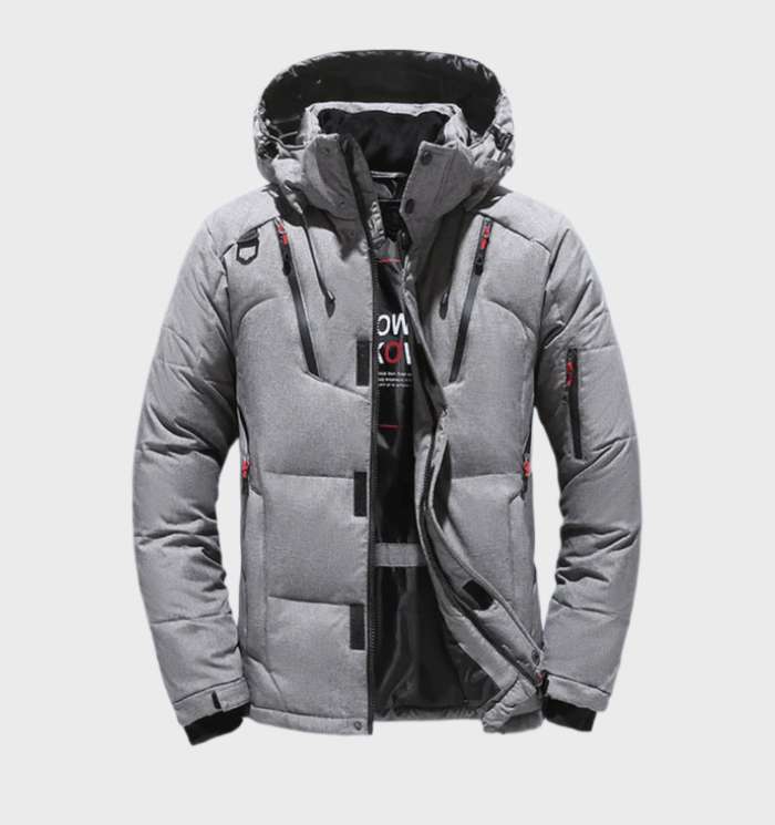 Oak & Coral | Men's Padded Parka Winter Jacket with Hood
