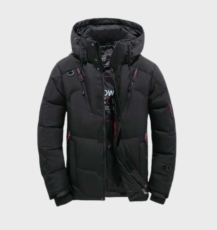 Oak & Coral | Men's Padded Parka Winter Jacket with Hood