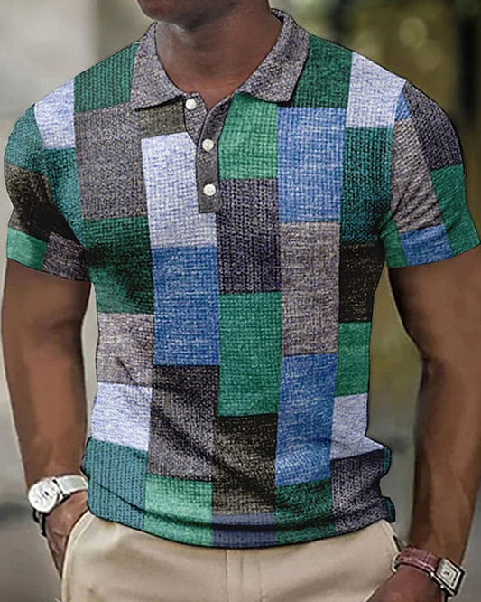 Oak & Coral | Men's Patchwork Polo Shirt