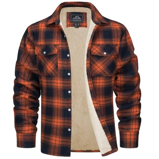 Oak & Coral | Men's Plaid Sherpa Lined Flannel Shirt