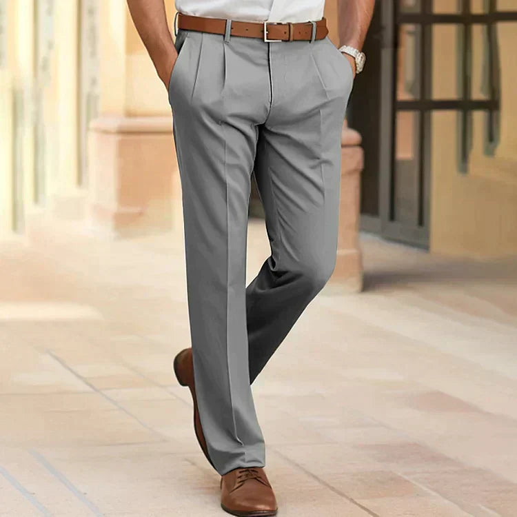 Oak & Coral | Men's Pleated Dress Pants with Straight Leg