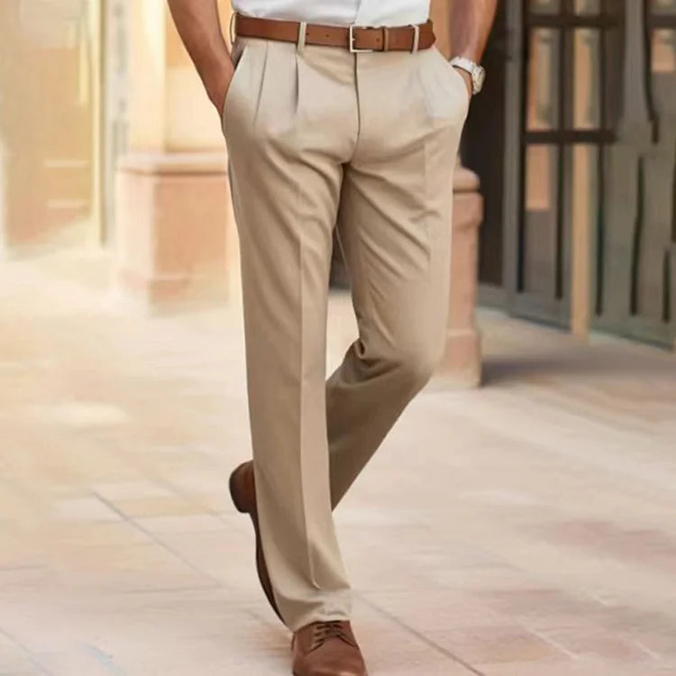 Oak & Coral | Men's Pleated Dress Pants with Straight Leg