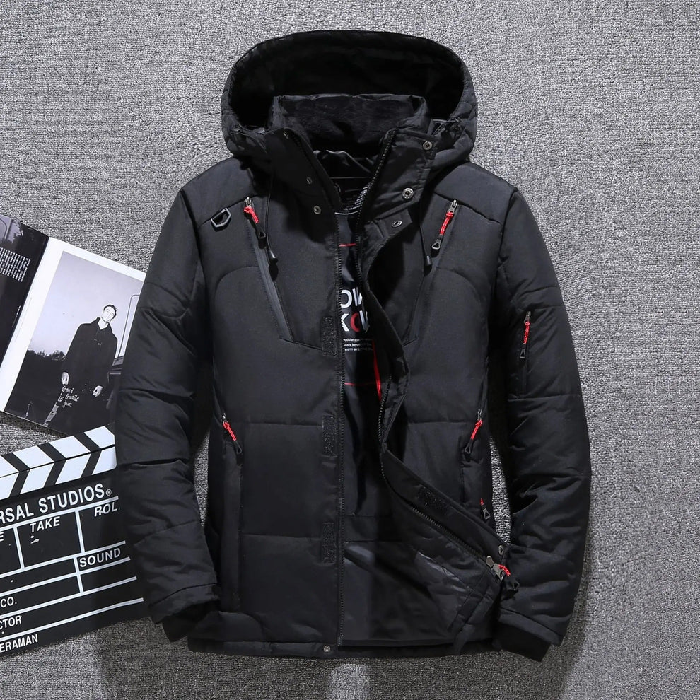 Oak & Coral | Men's Puffer Parka with Hood