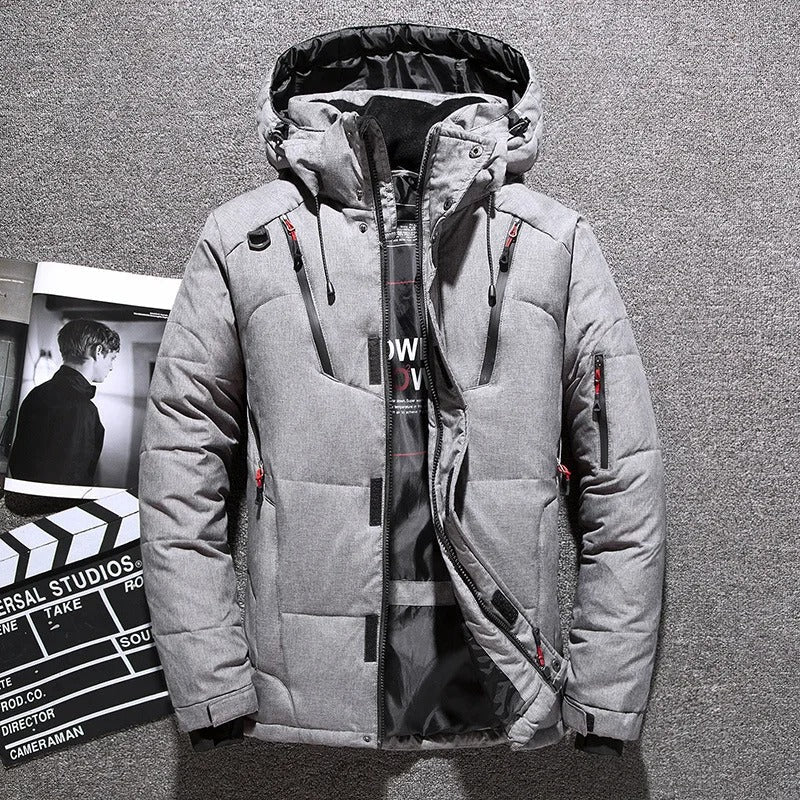 Oak & Coral | Men's Puffer Parka with Hood