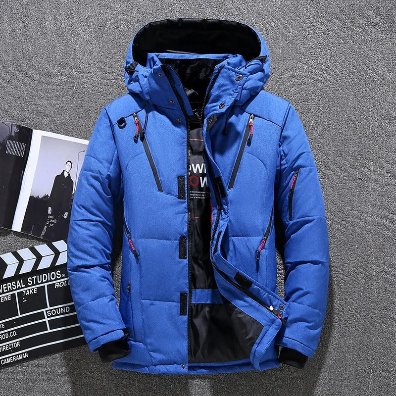 Oak & Coral | Men's Puffer Parka with Hood