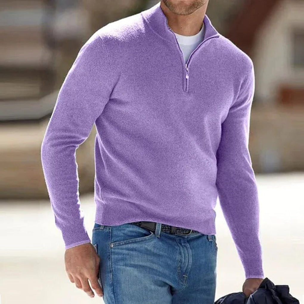 Oak & Coral | Men's Quarter-Zip Knit Sweater