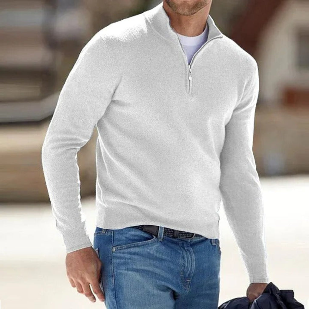 Oak & Coral | Men's Quarter-Zip Knit Sweater