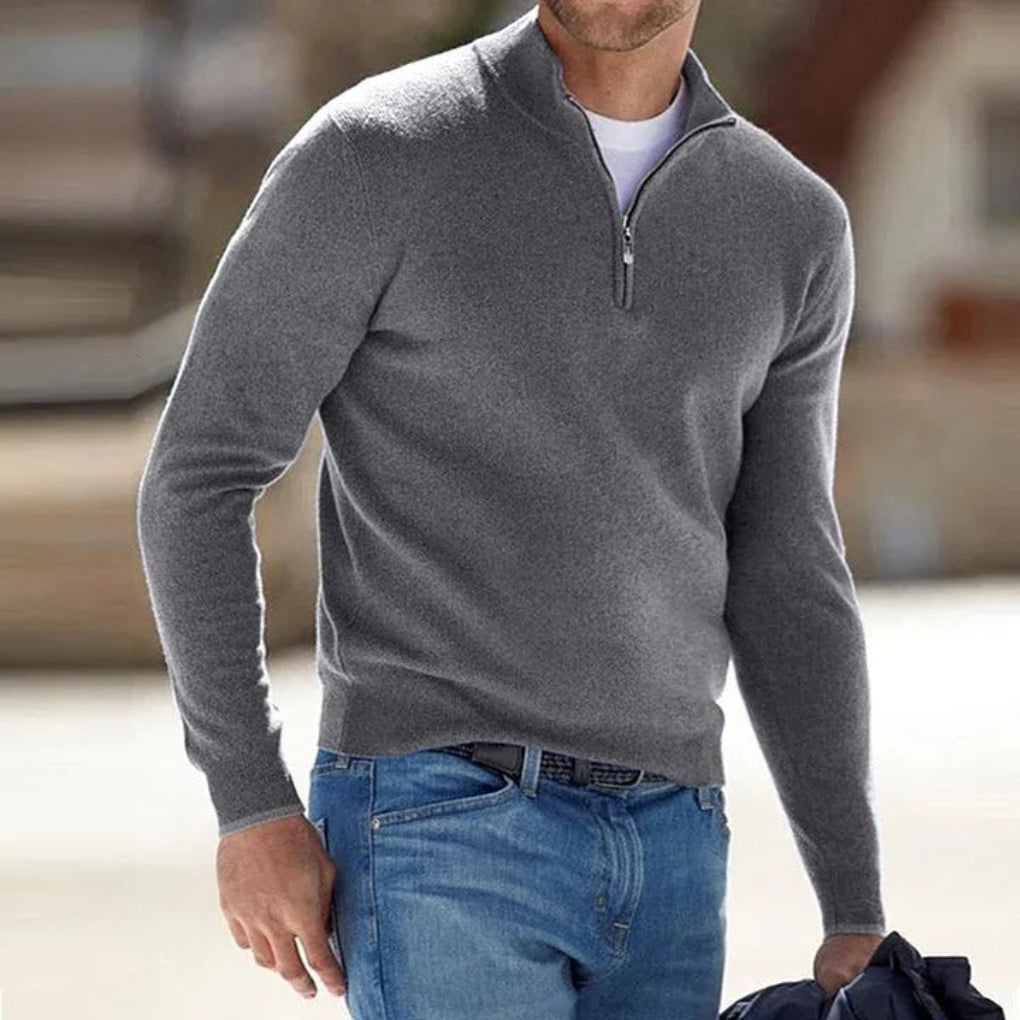 Oak & Coral | Men's Quarter-Zip Knit Sweater