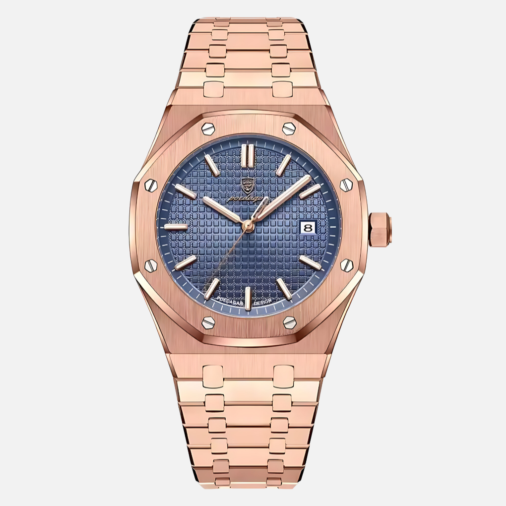 Oak & Coral | Men's Quartz Watch with Roman Numeral Dial