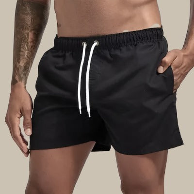 Oak & Coral | Men's Quick-Dry Swim Shorts with Drawstring