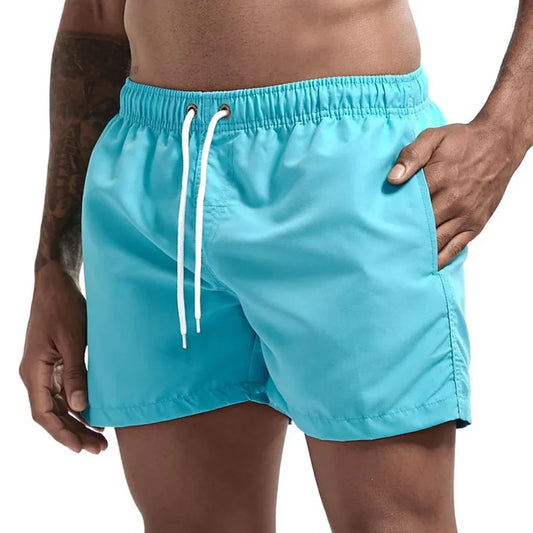 Oak & Coral | Men's Quick-Dry Swim Trunks with Drawstring