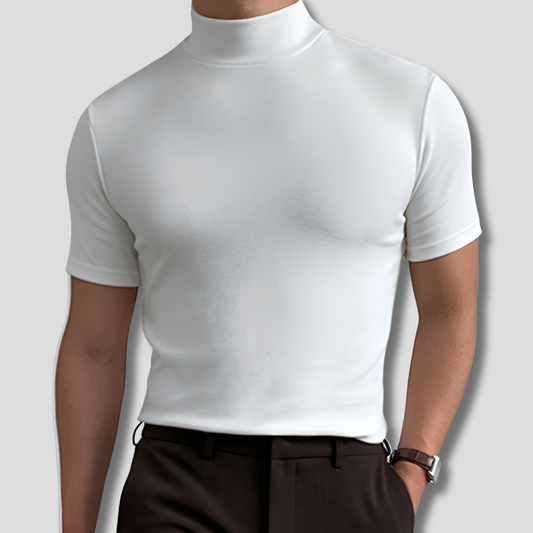 Oak & Coral | Men's Short Sleeve Mock Neck Shirt