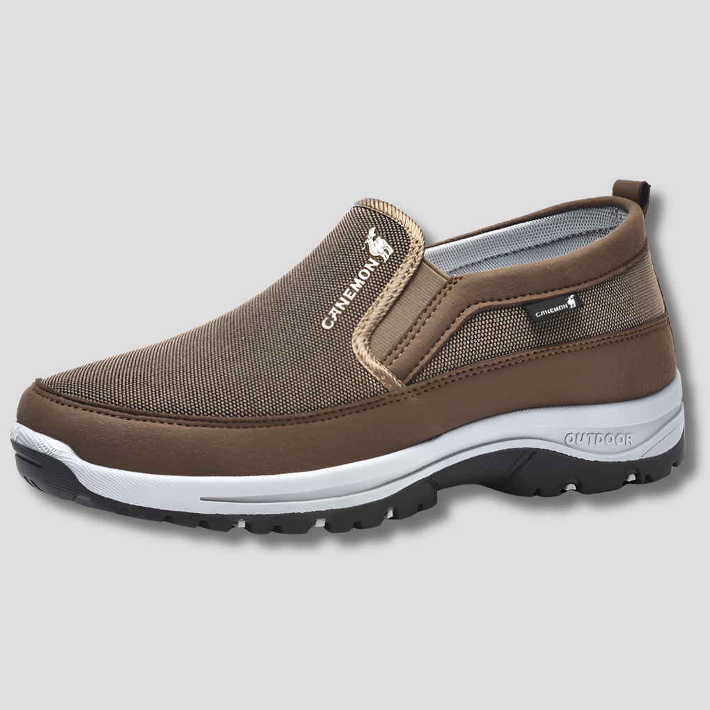 Oak & Coral | Men's Slip-On Outdoor Shoes - Waterproof Design