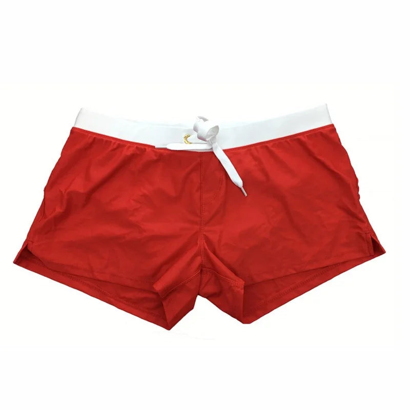 Oak & Coral | Men's Swim Shorts with Drawstring Waist and Side Slits