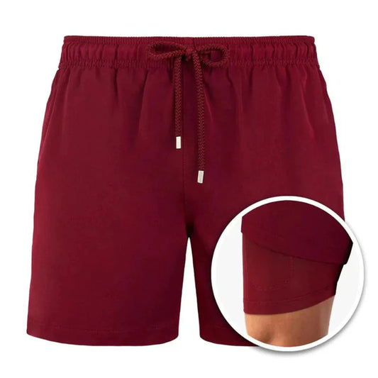 Oak & Coral | Men's Swim Shorts with Liner