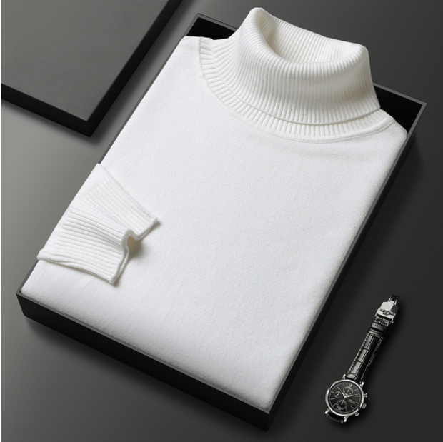 Oak & Coral | Men's Turtleneck sweater with ribbed cuffs