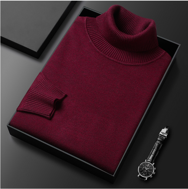 Oak & Coral | Men's Turtleneck sweater with ribbed cuffs