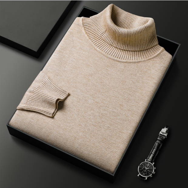 Oak & Coral | Men's Turtleneck sweater with ribbed cuffs