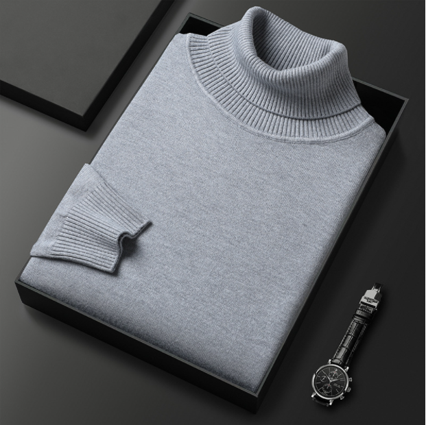 Oak & Coral | Men's Turtleneck sweater with ribbed cuffs