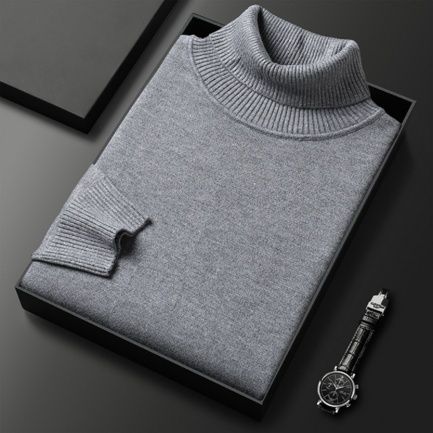 Oak & Coral | Men's Turtleneck sweater with ribbed cuffs