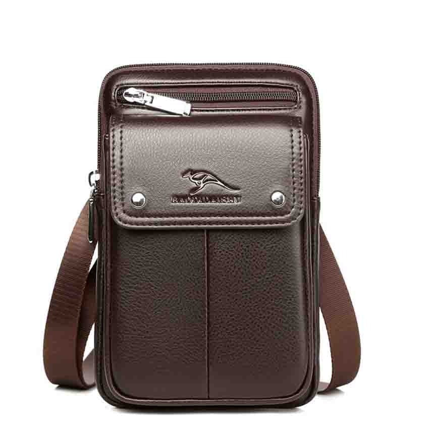 Oak & Coral | Men's Vertical Crossbody Bag with Front Pocket