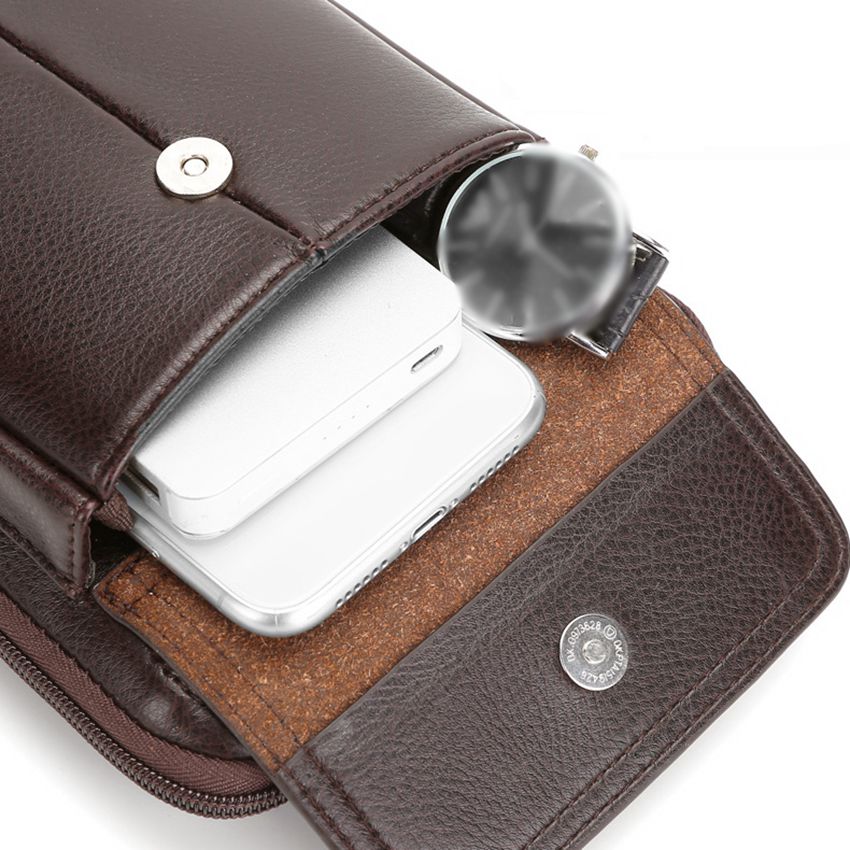 Oak & Coral | Men's Vertical Crossbody Bag with Front Pocket