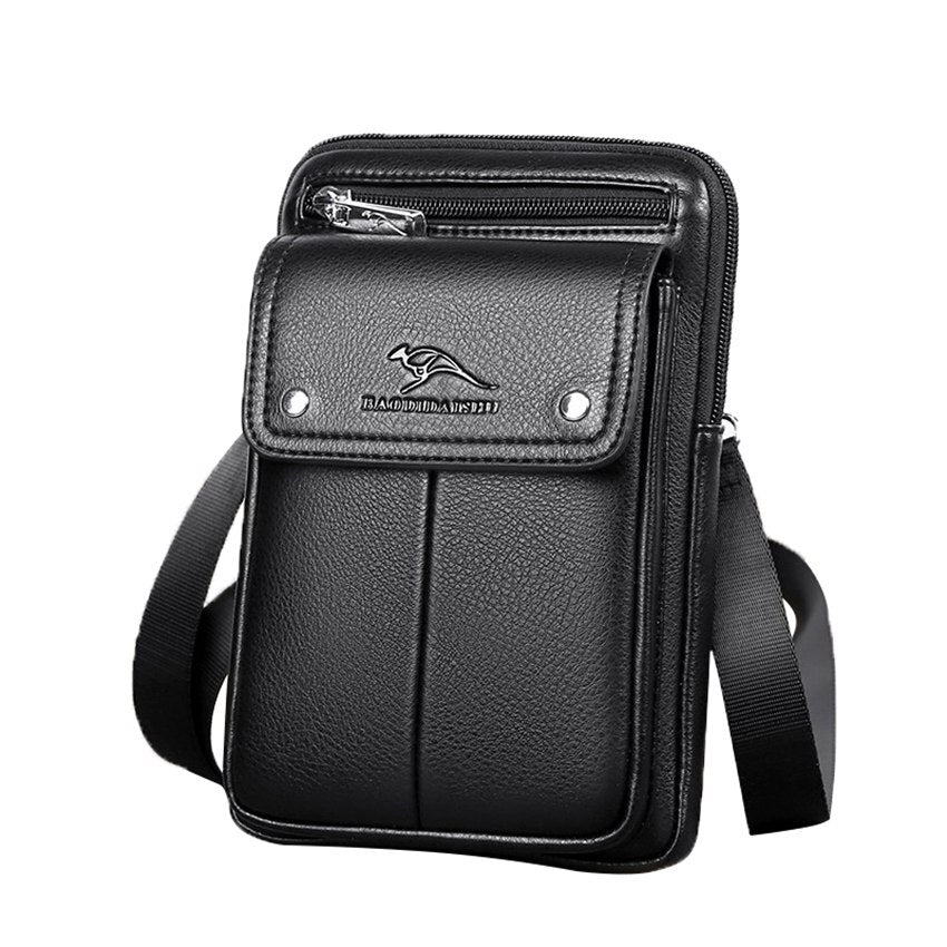 Oak & Coral | Men's Vertical Crossbody Bag with Front Pocket