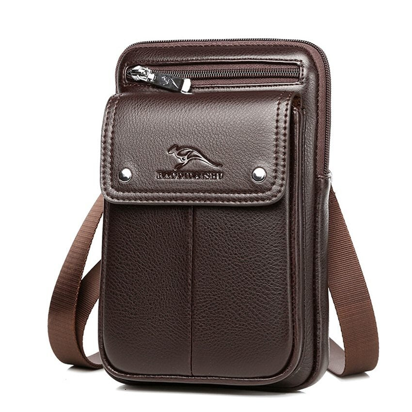 Oak & Coral | Men's Vertical Crossbody Bag with Front Pocket