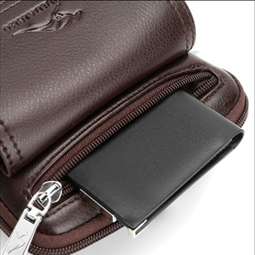 Oak & Coral | Men's Vertical Crossbody Bag with Front Pocket