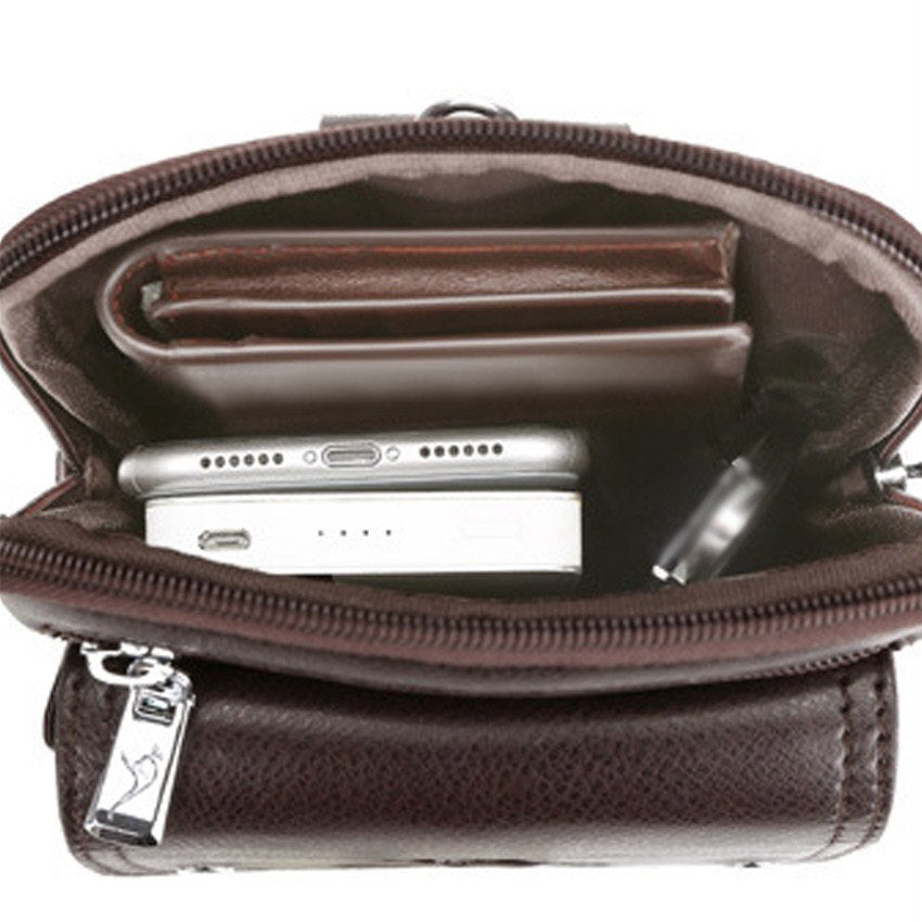Oak & Coral | Men's Vertical Crossbody Bag with Front Pocket
