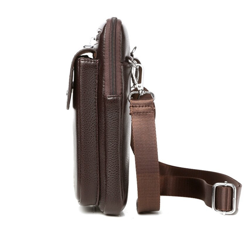 Oak & Coral | Men's Vertical Crossbody Bag with Front Pocket