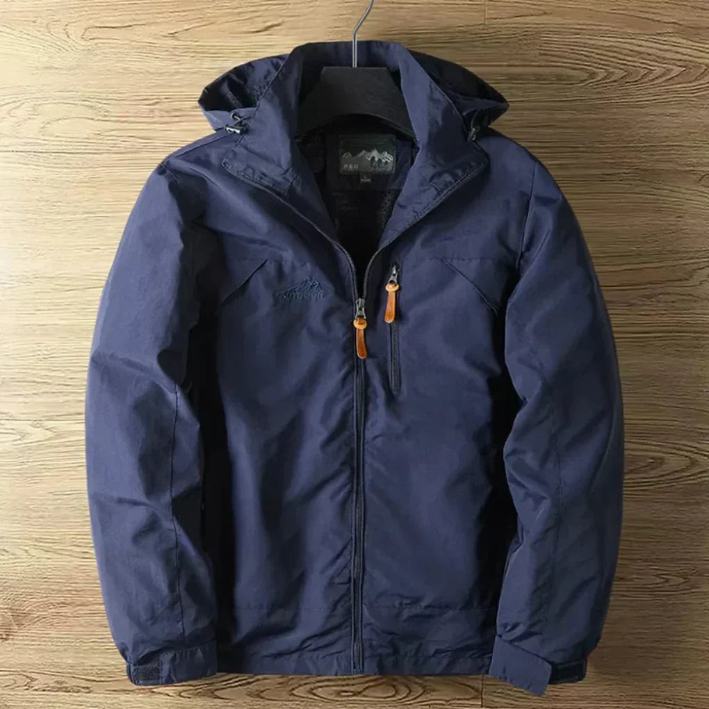 Oak & Coral | Men's Waterproof Hooded Outdoor Jacket