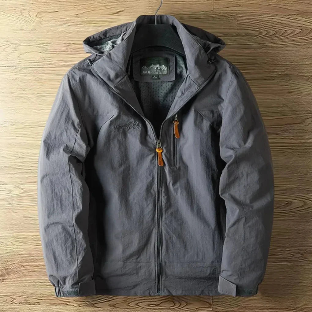 Oak & Coral | Men's Waterproof Hooded Outdoor Jacket