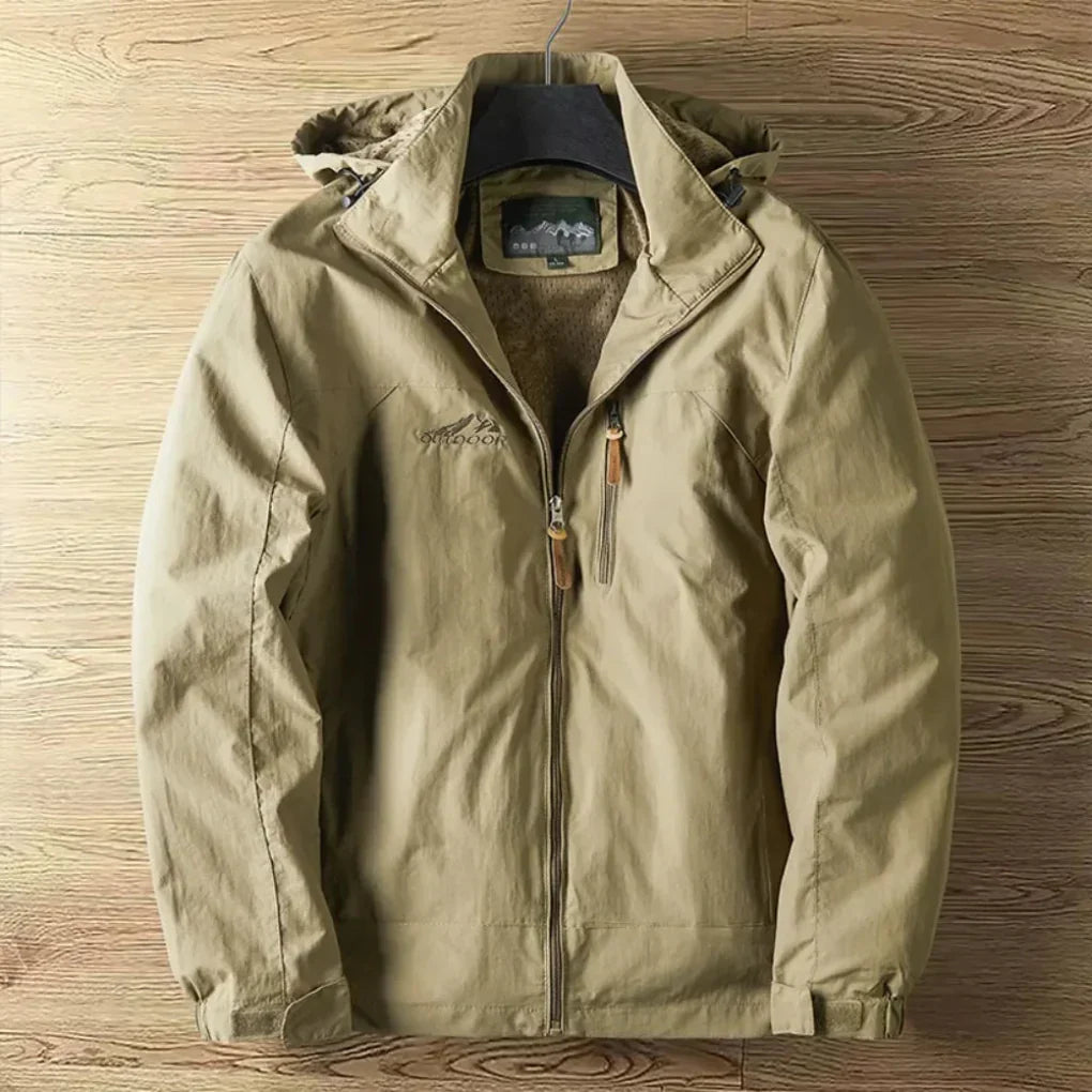 Oak & Coral | Men's Waterproof Hooded Outdoor Jacket