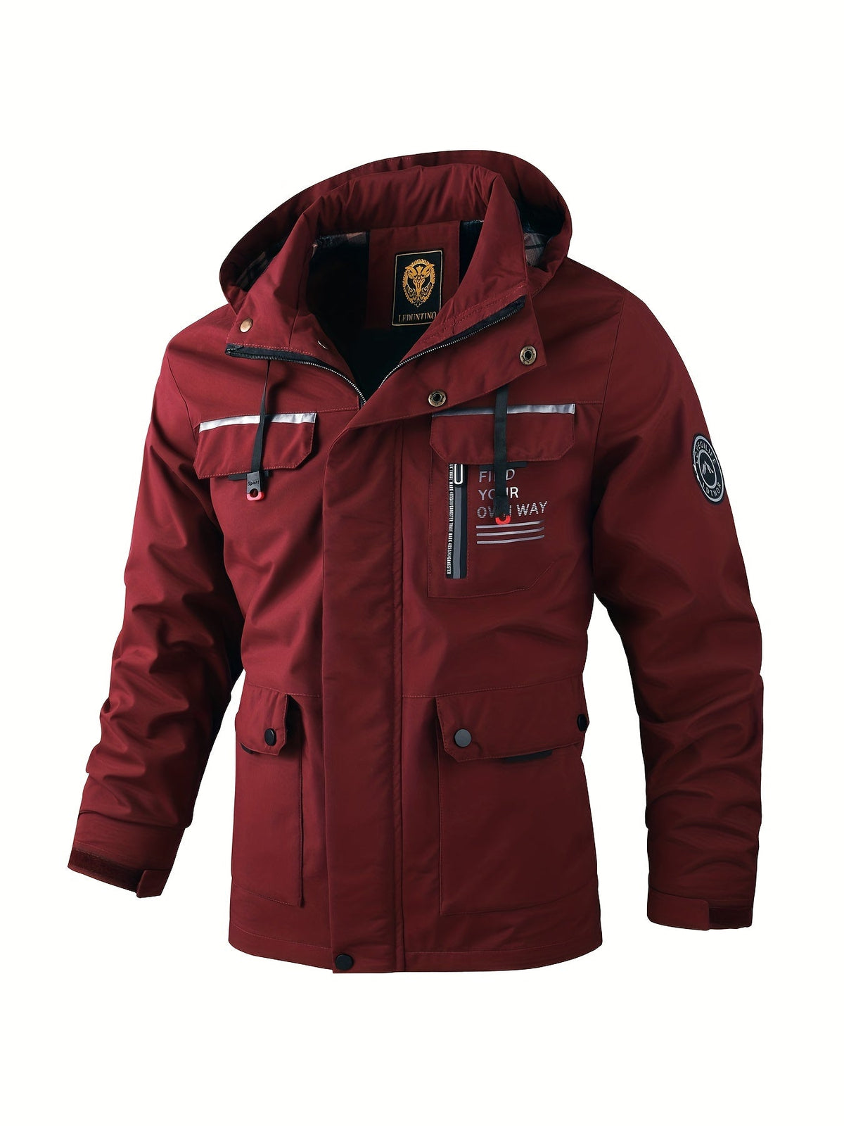 Oak & Coral | Men's Waterproof Winter Parka Jacket with Hood
