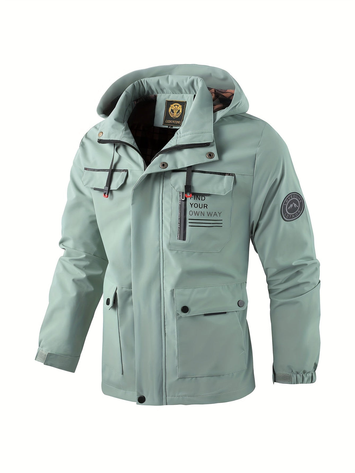 Oak & Coral | Men's Waterproof Winter Parka Jacket with Hood
