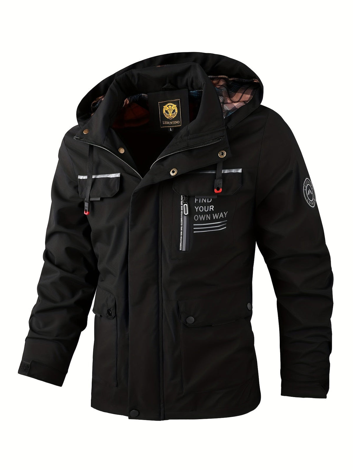 Oak & Coral | Men's Waterproof Winter Parka Jacket with Hood